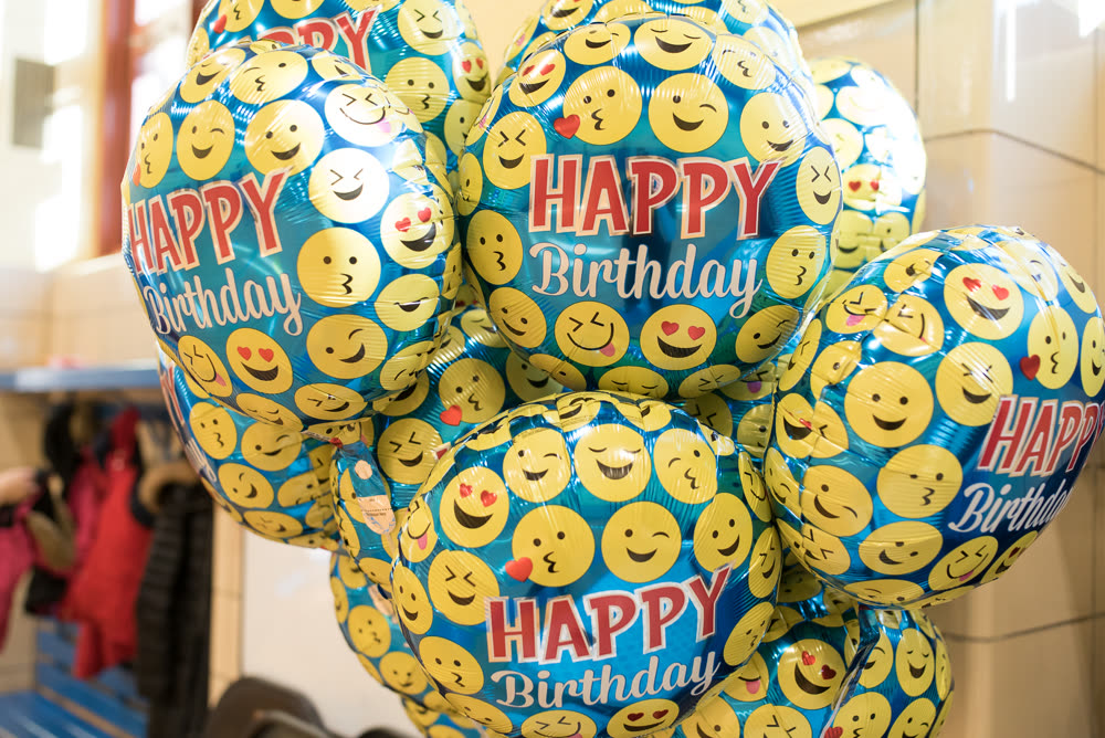 Kids birthday party balloons at Elite Skills, Bayside Queens