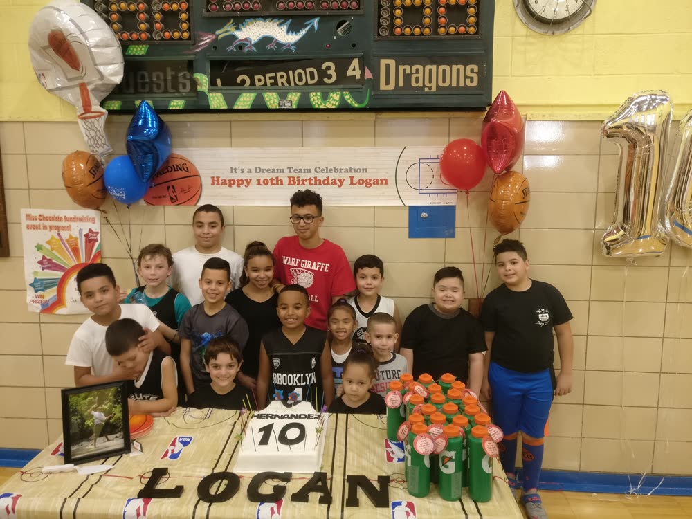 Birthday party group photo at Elite Skills, Bayside Queens